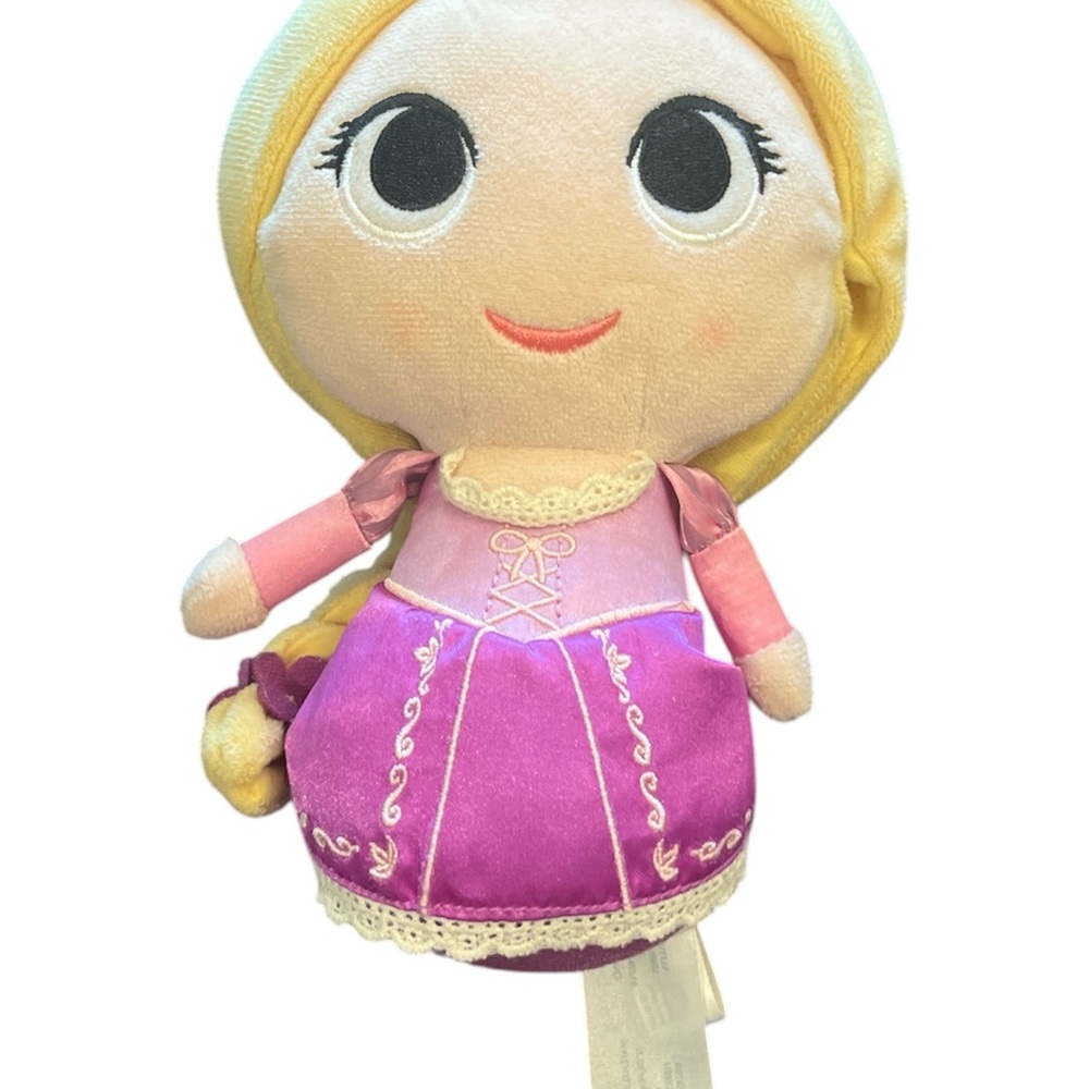 DISNEY FUNKO Plush Princess Rapunzel Tangled Soft Doll Pink & Purple Dress 8" - Picture 2 of 6